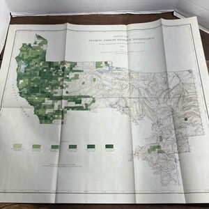Vintage 1899 Olympic Forest Reserve Washington USGS Map Dodwell Rixon Gannett Li